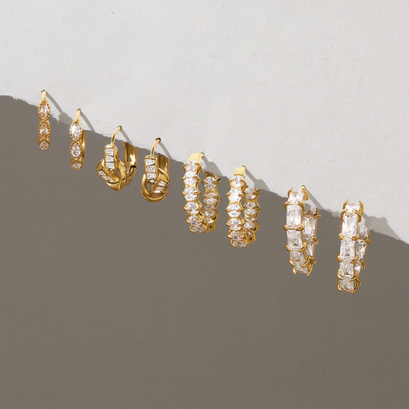 woman stud earrings