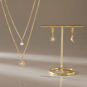 women's earrings and necklace set