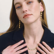 women's earrings and necklace set gold