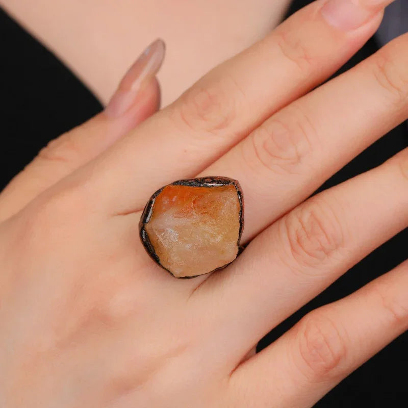 yellow gemstone ring