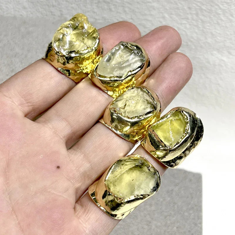 yellow gemstone ring for women