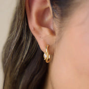 zircon drop earrings