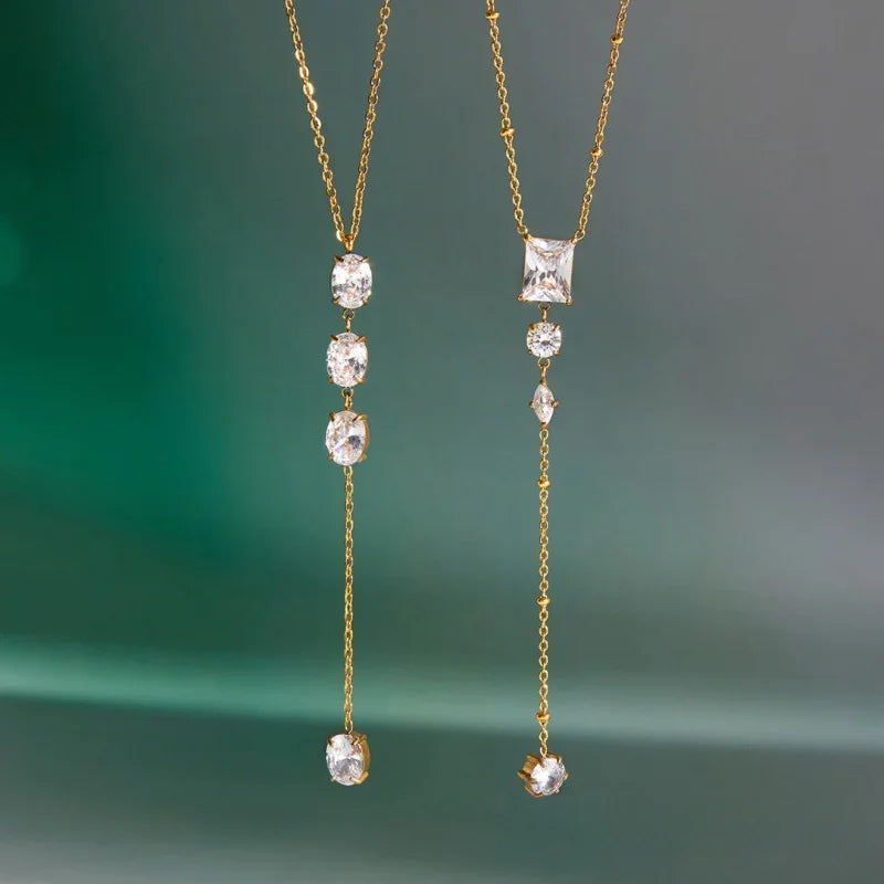 zircon stone necklace