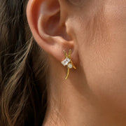 zirconia stud earrings